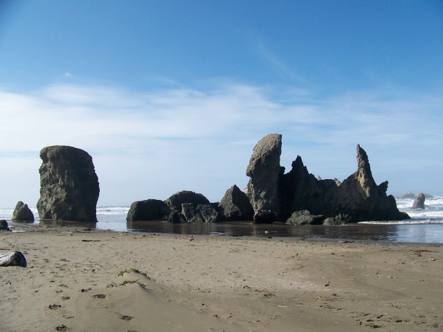 Sea stacks in Bandon, Ore.