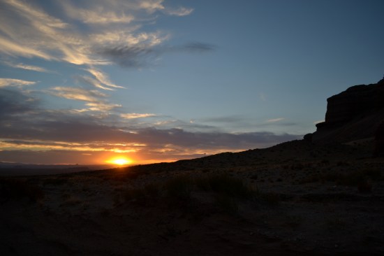 Sunset on the way back to the highway from Robbers Roost